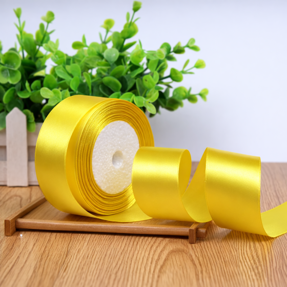 Satenska traka žuta 25mm